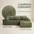 Boneless L-Shaped Sectional Sofa Upholstery Sofa Cloud Modular Couch with Chaise 2 - Piece No Assembly Required Corduroy Fabric Free Combination Cloud Sectional Couch with L-Shape Chaise Deep Seat Modular Sofa for Living Room Bedroom.-197222373-199355541