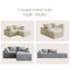 Canapé modulaire modulaire, 3 sièges, canapé modulaire compressé de style minimaliste moderne, canapé-lit pour le salon, canapé confortable avec canapé et repose-pieds, blanc