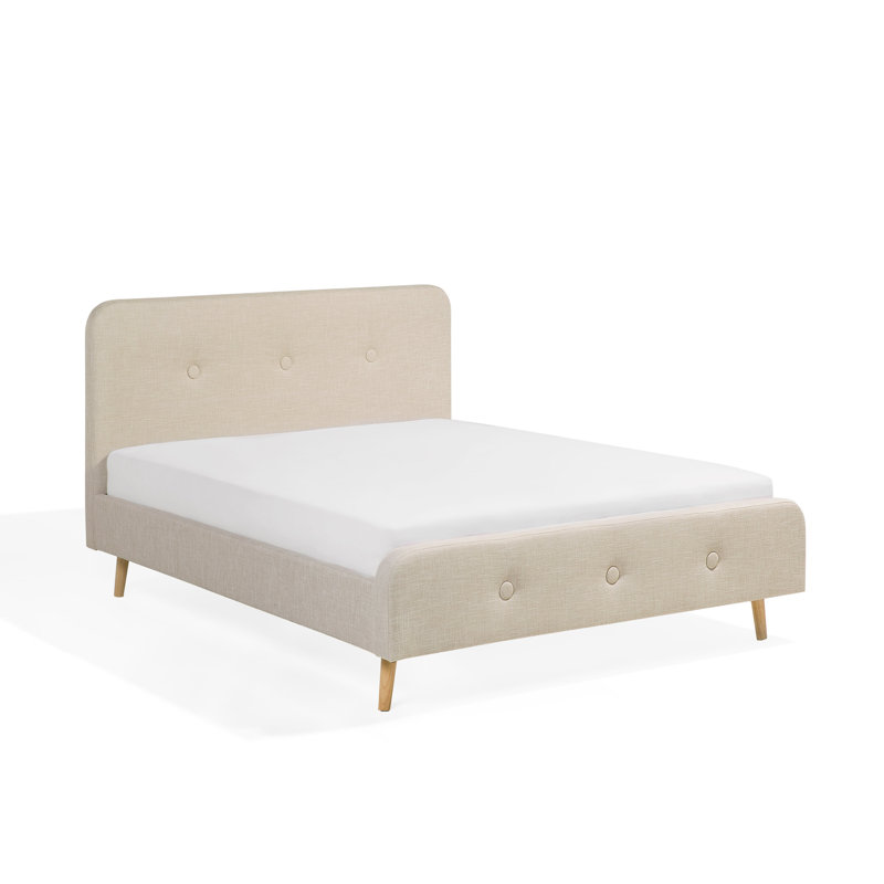 Upholstered Bed, 160 x 200cm, Beige