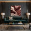 «Abstract Landscape 15», art mural sur toile rouge-120506196
