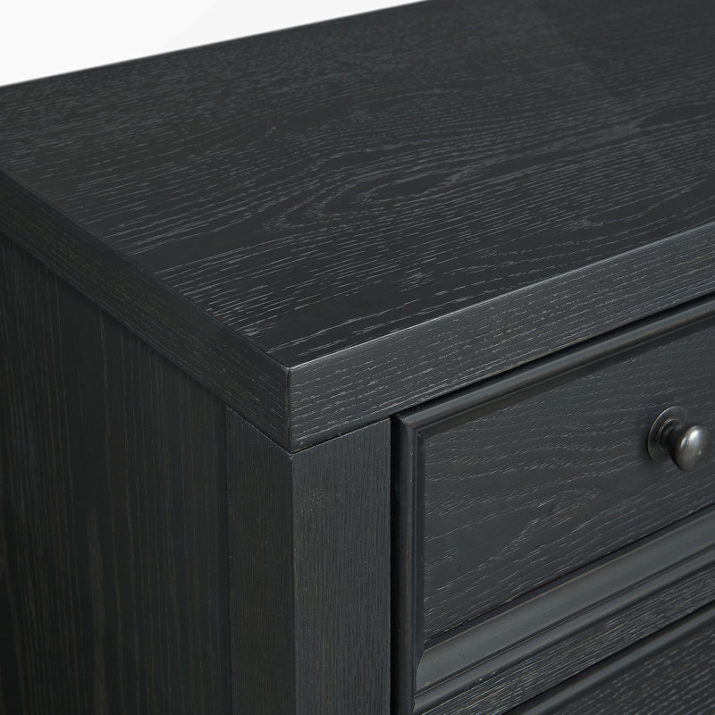 Commode horizontale à 8 tiroirs, Noir