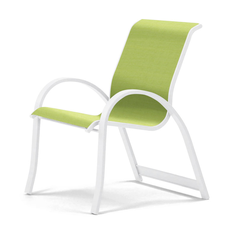 Fauteuil de salle à manger empilable Hiraku, Lime 38D Sunbrella®, Kona