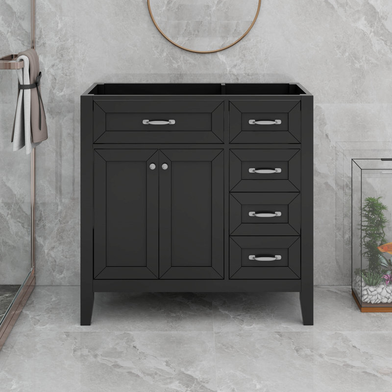 Meuble-lavabo 36 po avec tiroirs 36 po, Noir