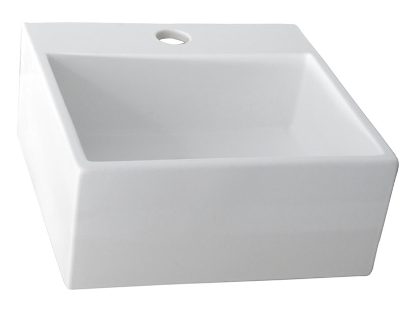Barclay 12.88'' White Ceramic Rectangular Bathroom Sink