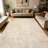 1PC warm beige subtle marbled distressed area rugs for Living Room, Soft and Comfortable, Suitable for all seasons, easy-to-maintain, machine washable Indoor floor mat, Under Table Farmhouse suitable for dining table, kitchen, bedroom, entryway.-129692049