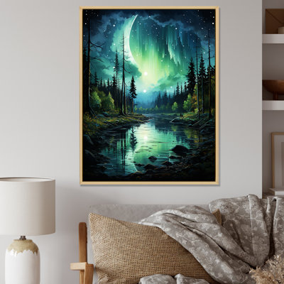 Northern Lights Aurora Reflection 1 - Northern Lights Wall Art