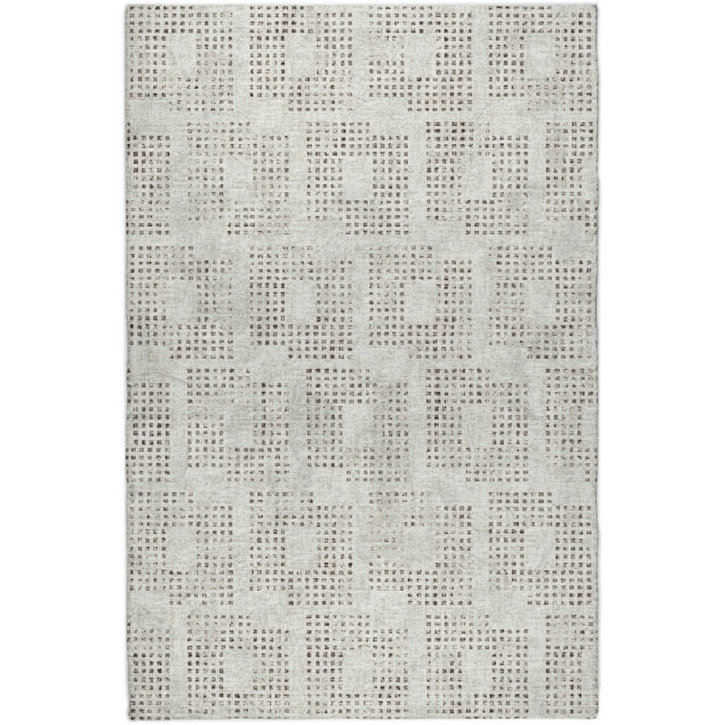 Premium Machine Washable Dream Shag  Squares Rug, 3' x 5', Beige