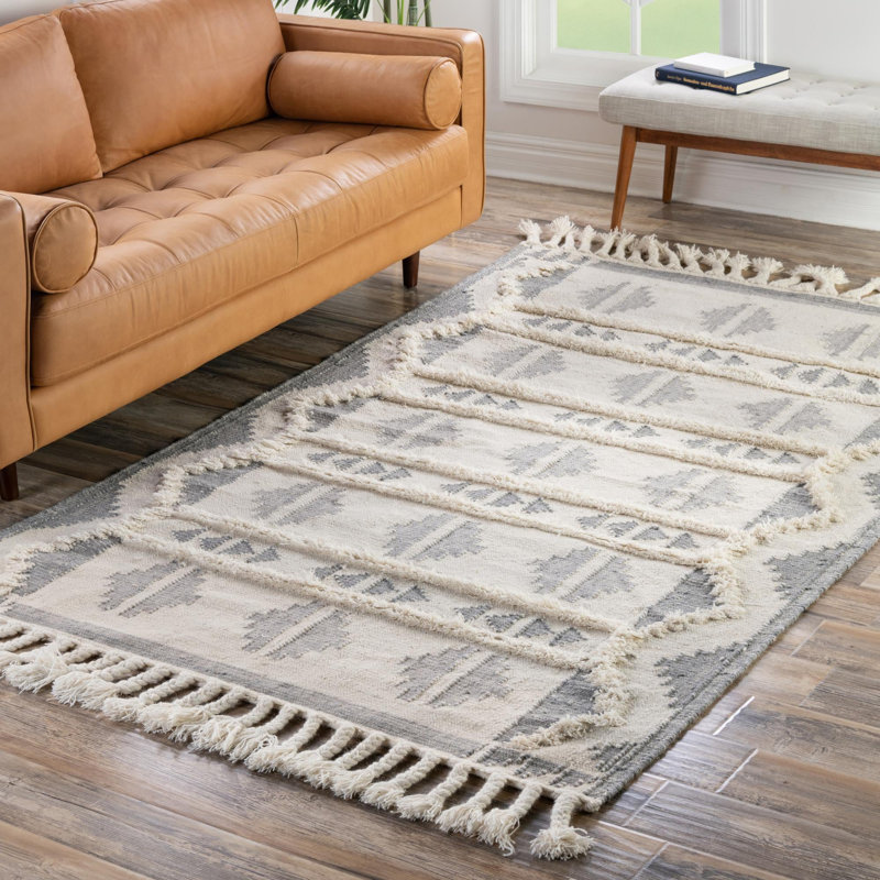 Allivia Wool Abstract Indoor Rug, Rectangle 8' x 10'
