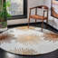 Tapis bleu à motif abstrait touffeté à la main Amberjack-828882014
