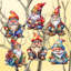 Décorations à pince en bois de Noël par des gnomes de Noël par Debrekht