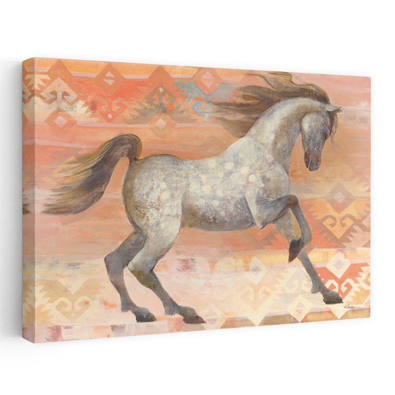 Grande entrée Southwest Boho Blush, animal contemporain gris, beige, boho, H 60 po x l 40 po