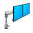 Mount-it Silver Motorized Adjustable Multi Screen Desk Mount for 32" Monitor Screen Holds up to 19.8lbs