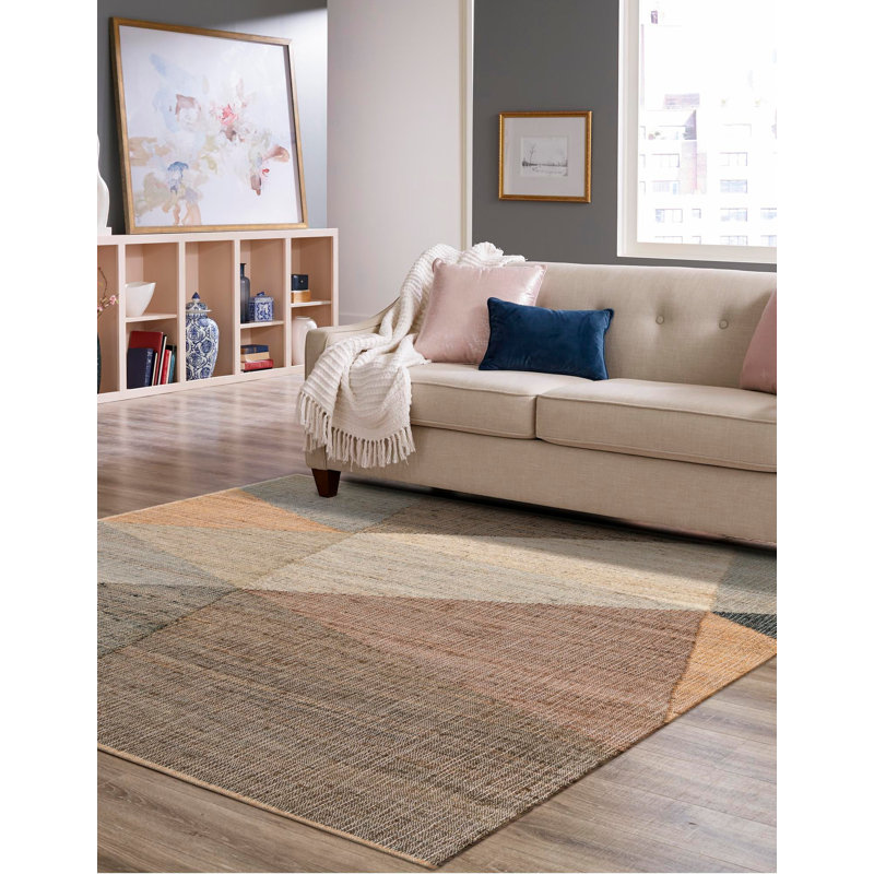 Bridan Abstract Indoor Rug, Rectangle 5'1" x 8'