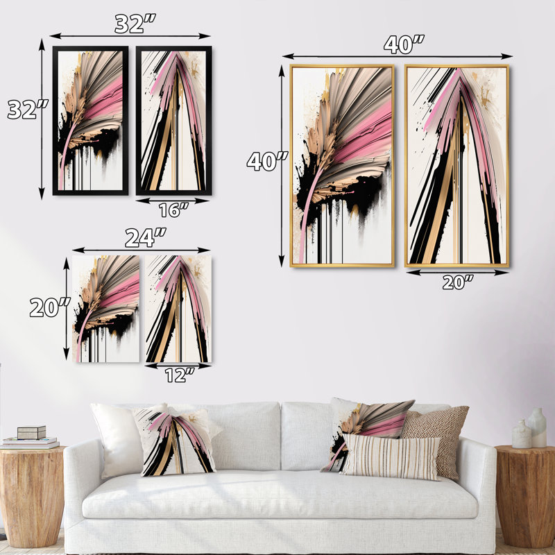 «Abstract Geode Peinture», 2 pièces sur toile, H 40 po x l 40 po, Cadre noir