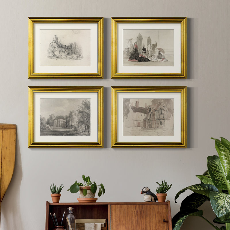 Ensemble de 4 reproductions d'art rétro