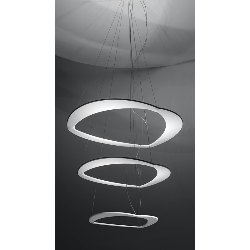 Diadema Chandeliers, White/Aluminum