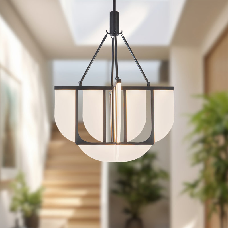 Anders 24-in Black dimmable LED Chandelier, Oil Rubbed Bronze