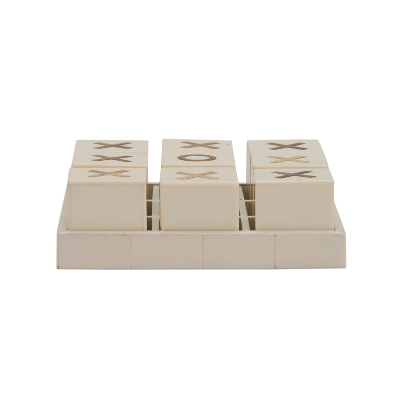 Tic Tac Toe, Cream, 2.5" H x 8.25" W x 8.25" D