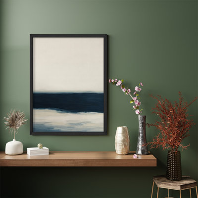 Reproduction d'art encadrée abstraite pour décoration intérieure moderne - 11 po x 14 po