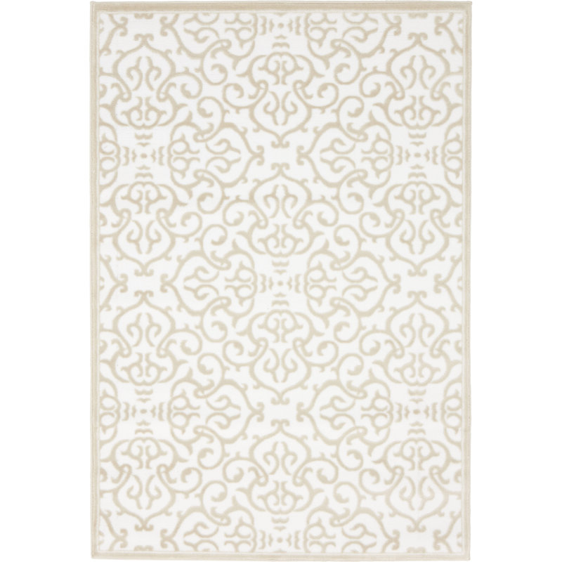 Anah Damask Indoor Rug, Rectangle 4'1" x 6'1"