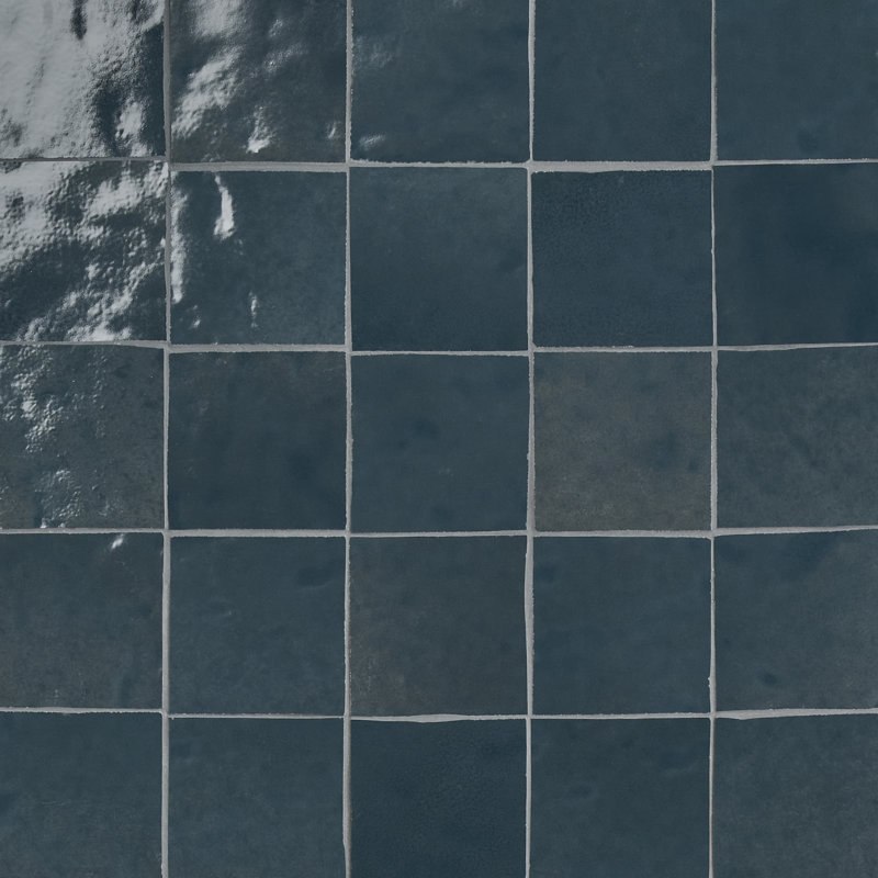 Virello 4x4 Glossy Ceramic Wall Tile, Coastal Blue