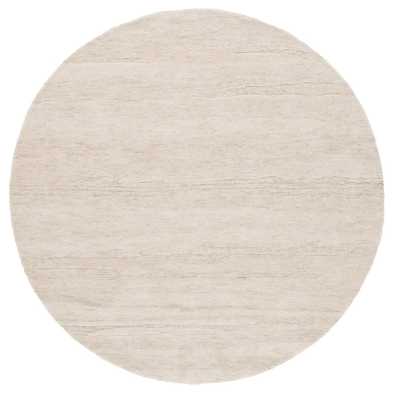 Willersley Ebony Hand Tufted Wool Pile Rug, Round 6'