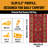 Homeline Non-Slip Rubberback Oriental Indoor Runner Rug, Dark Red-397911834