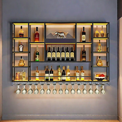 Lacquered Wall Mounted Wine Rack
