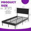Structure de lit double pleine grandeur avec rangement de 14 pouces et tête de lit en lin - aucun sommier nécessaire, plateforme en métal de 800 lb-1539396324-1539396326