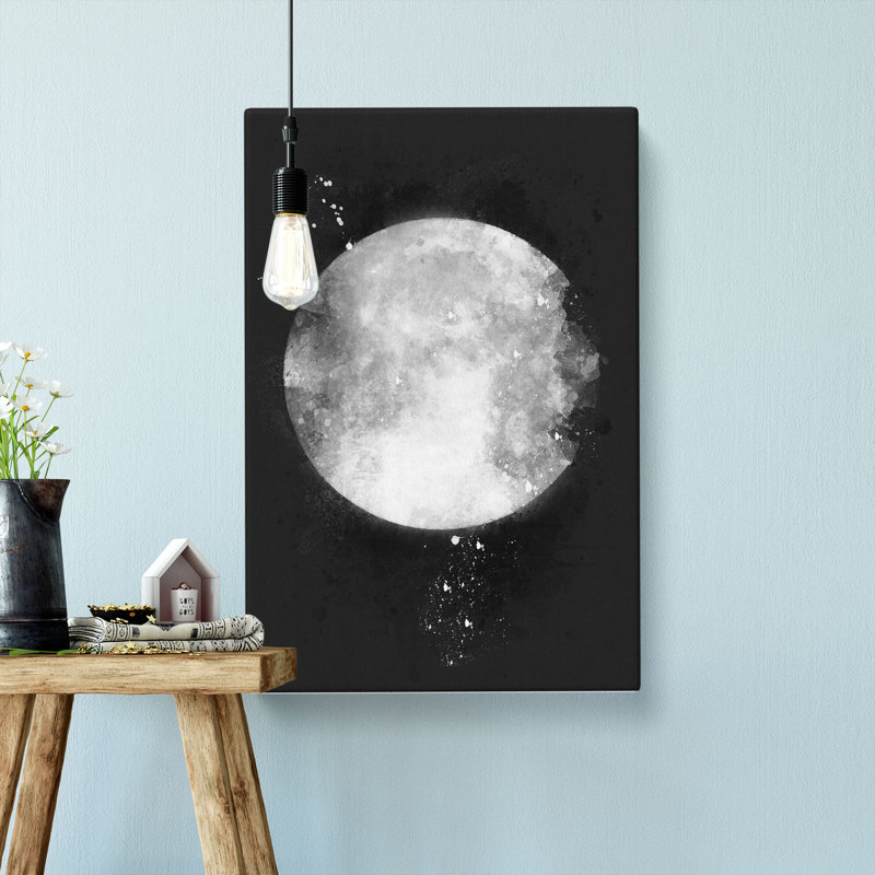 The Beauty Of The Moon - Wrapped Canvas Painting, 76cm H x 50cm W x 3cm D