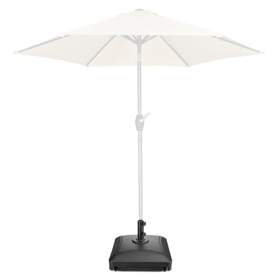 Latitude Run® Patio Umbrella Base Stand 4 Wheels 88Lbs Weighted Fill Water Sand Market Outdoor Cover Garden Yard Pool Beach,YES0515