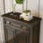 American solid wood European simple shoe cabinet 9 Pair Solid Wood Shoe Storage Cabinet