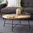 Alisone Metal Two-Toned Wood Split Tray Black Coffee Table