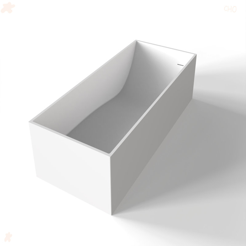 66.9 Inch Freestanding Solid Surface Soaking Bathtub For Bathroom