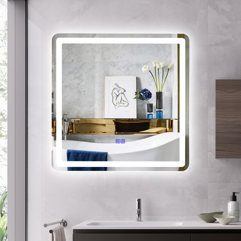 Bodine Glass Flat Wall Mirror, 24" x 30"