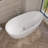 59 Inch Freestanding Oval Soaking Acrylic Bathtub