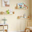 3 tablettes flottantes en bois naturel