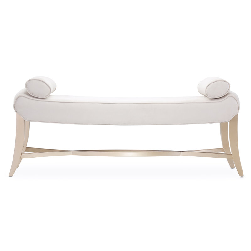 Banc en acajou Malibu Crest, Blanc / Chardonnay