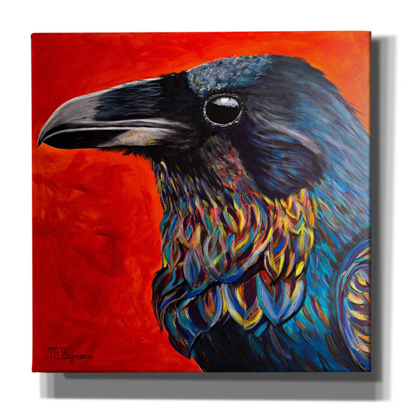 «Jasom Glistening Raven» par Melissa Symons, H 12 po x l 12 po x P 0,75 po