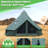 4m Cotton Canvas Bell Tent With Stove Jack, Roomy Yurt For Family Glamping Camping, 4 Season Tent With Zipped Removable Floor