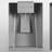 Cosmo 36" 26.3 Cubic Feet Side By Side Refrigerator with Water and Ice Dispenser
