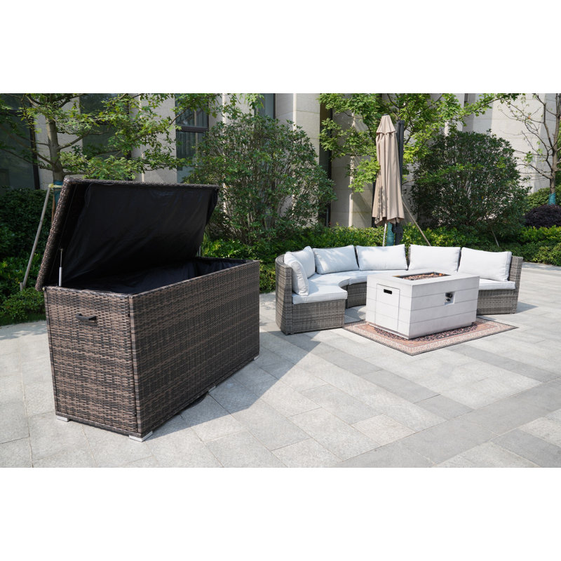 Audrey Wicker/Rattan Seating Group With Cushions