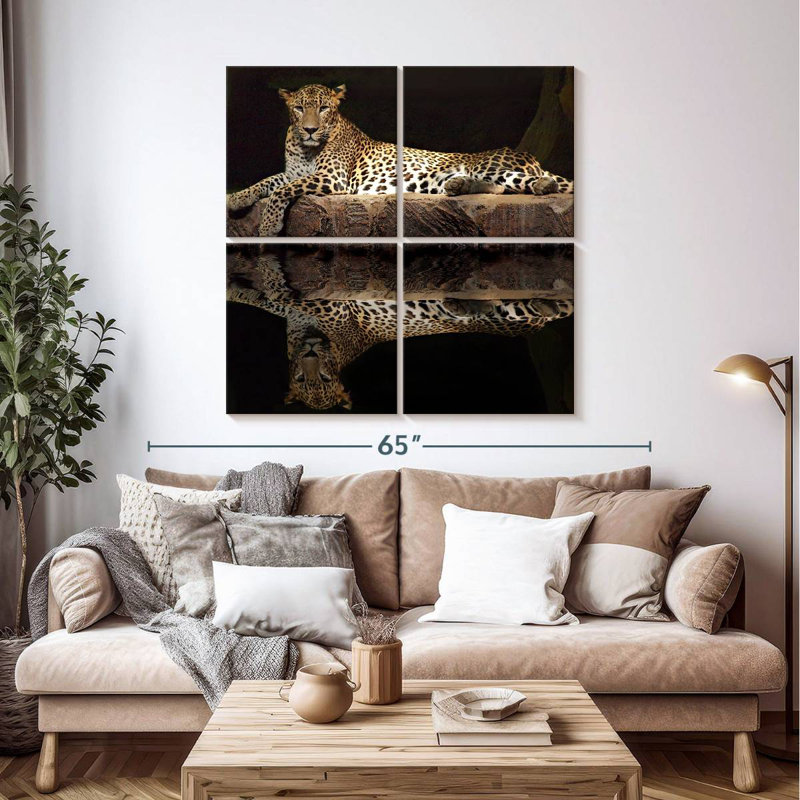Brampt Leopard Water Reflection