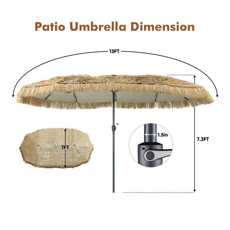 Parasol 13 pi avec 36 lumières DEL
