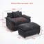 Fauteuil club moderne avec repose-pieds-335454553