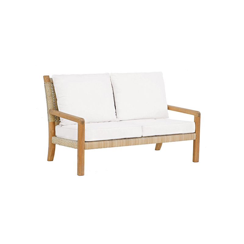 Hudson Outdoor 2 - Seat Loveseat, Hudson Natural Cord, Perigold Play Adobe