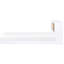 Lit simple sans base requis avec tête de lit blanche - Bois d'ingénierie juvénile de style Mid-Century à 2 tons-1906001007