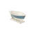 Wooden Sail Boat Decorative Blue Sculpture