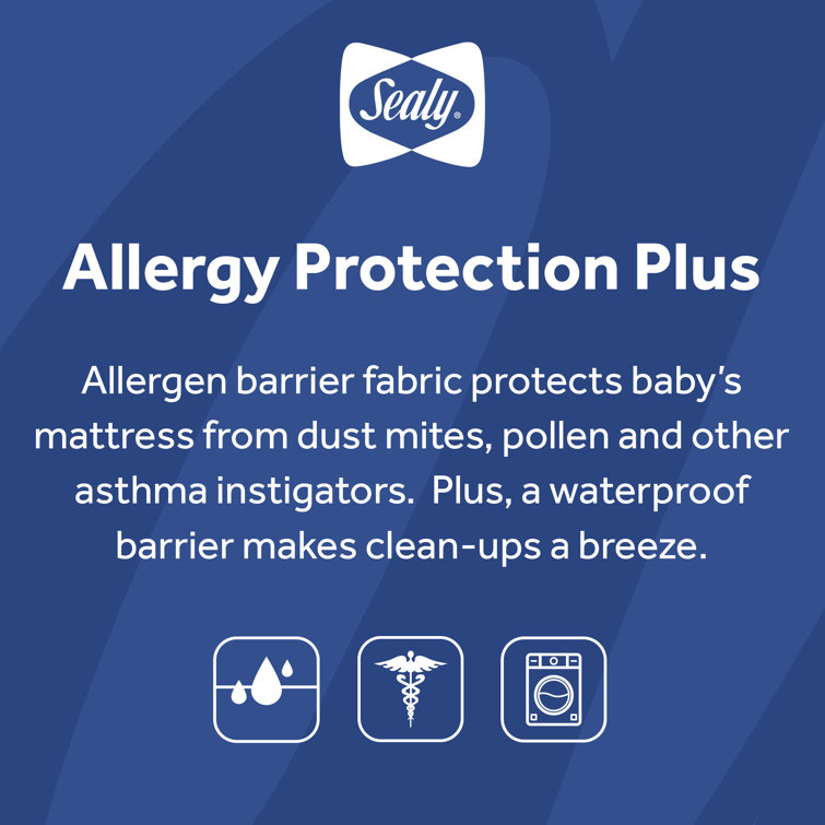 Sealy Allergy Protection Plus Waterproof Fitted Crib Mattress Pad
