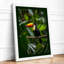 Toucan Among Foliage Tropical - Framed Print-987399568-987399574